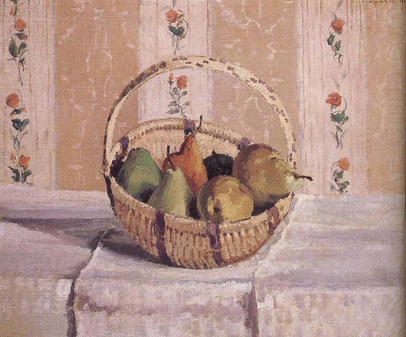 Camille Pissarro basket of apples and pears china oil painting image